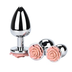 flower stainless steel butt plug