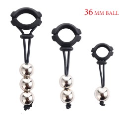 metal beads ring testicle weight 36mm