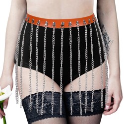 long tassel chain waist belt steam punk skirt