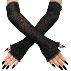 spider web cosplay show gloves