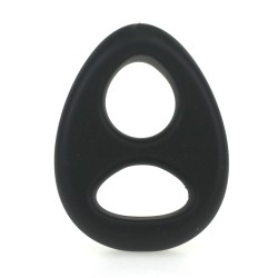 soft silicone double hole cock ring